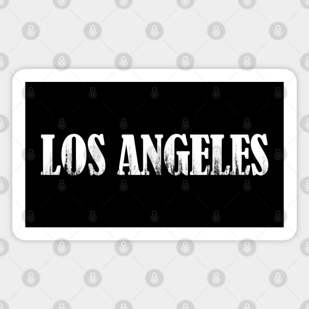 Los Angeles - White Sticker by Scailaret